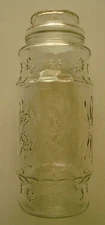 Vintage Original Planters Peanuts Tall Clear Glass Jar with Lid Mr. Peanut 1980