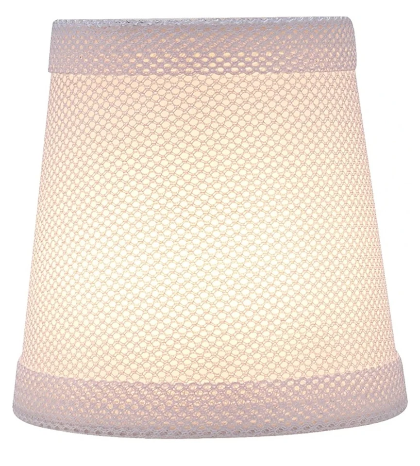 Aspen Creative 32718-2A Empire Clip-On Lamp Shade White 3" Top Set Of 2 P225TJ - Image 2 of 4