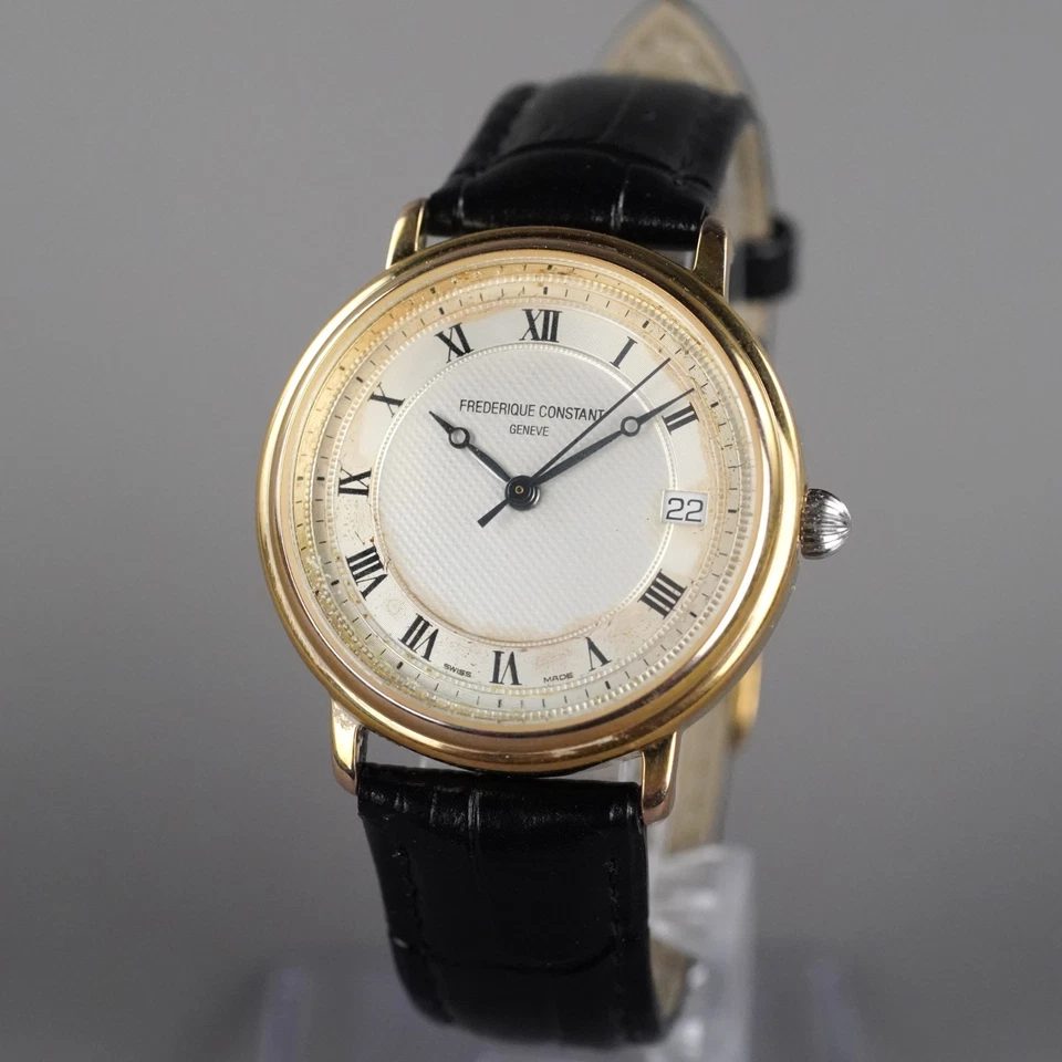 FREDERIQUE CONSTANT Men's Watch Automatic Gold 35mm Vintage New Leather Band - Image 2 of 4