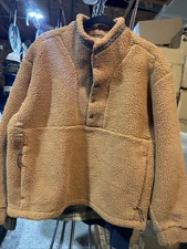 Alpine Design Women’s Sherpa 1/4 Snap Pullover M Caramel Latte Fleece NWT $88