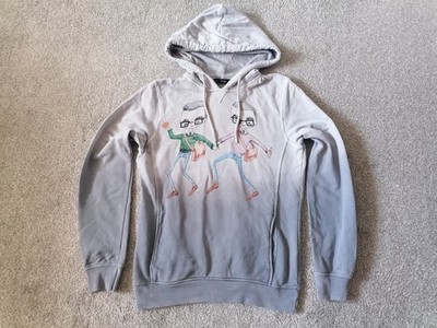 Dsquared Designer Hoodie Herren Vintage Grey Used Washed Gr. M