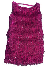 Dance Costume Small Adult Red Weissman 13323 Jazz Sequin fringe showgirl Vamp
