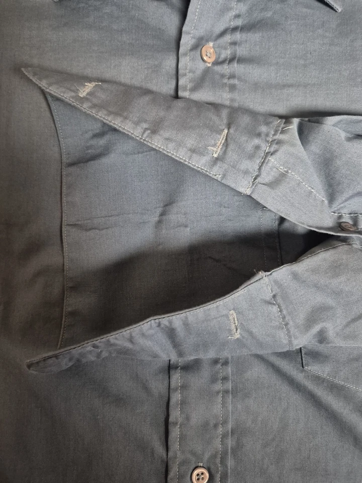 Oleg Cassini de Birmania abotonada para hombre talla XL manga larga azul 17 Foto 4 de 4