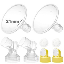 Pump Parts 21mm Flanges with Medela Breastpump Flange Valve Membrane Connecto...