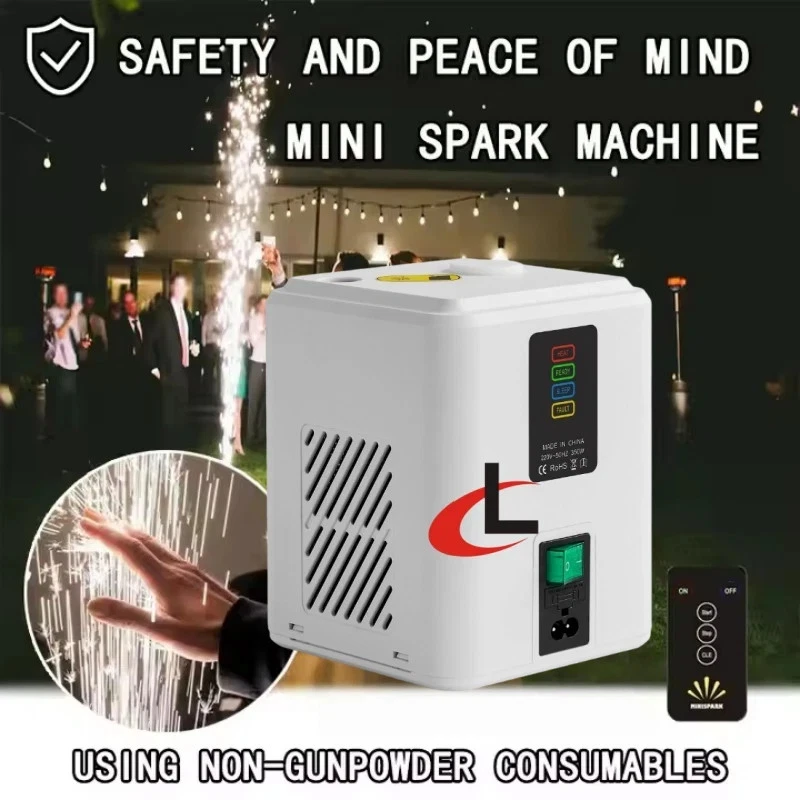 350W White Mini Spark Machine Sparkler Effect Cold Fireworks Machine for Parties - Image 2 of 4