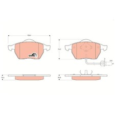 Satz Bremsbeläge Bremsklötze vorne für Seat Alhambra 7V8 id87976