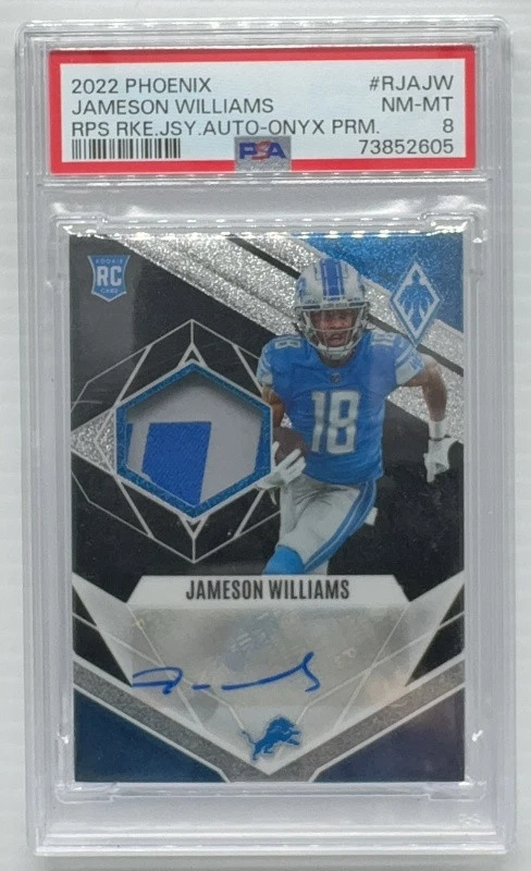 Jameson Williams Panini Phoenix Rps Rookie Jersey Autograph #RJAJW Onyx Prime