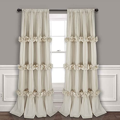 Thermal Insulated Blackout Window Curtains, 54" W x 84" L (Pair), Boho Ruched