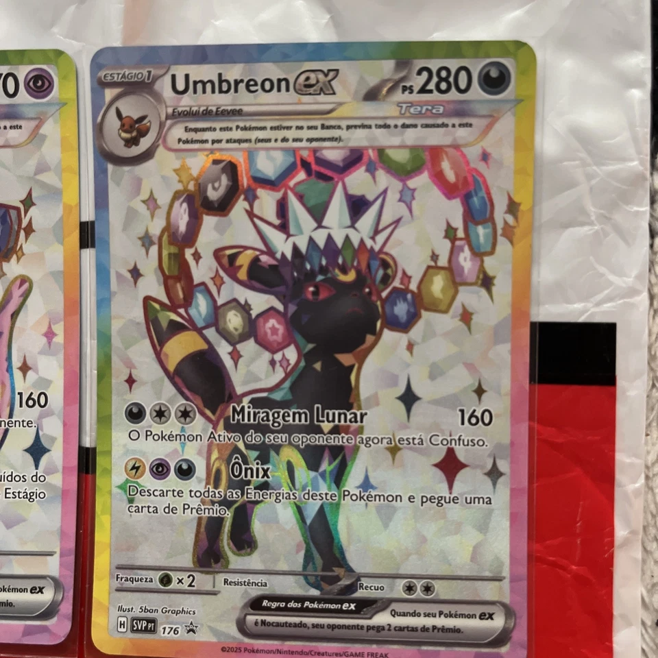 Pokemon TCG - Umbreon Ex & Espeon Ex Promo Portugués Exclusivo Prismático Ev Foto 2 de 4
