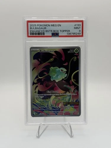 Pokemon Mega Evolutions Bulbasaur 133/132 Enhanced Topper Promo Stamped PSA 9