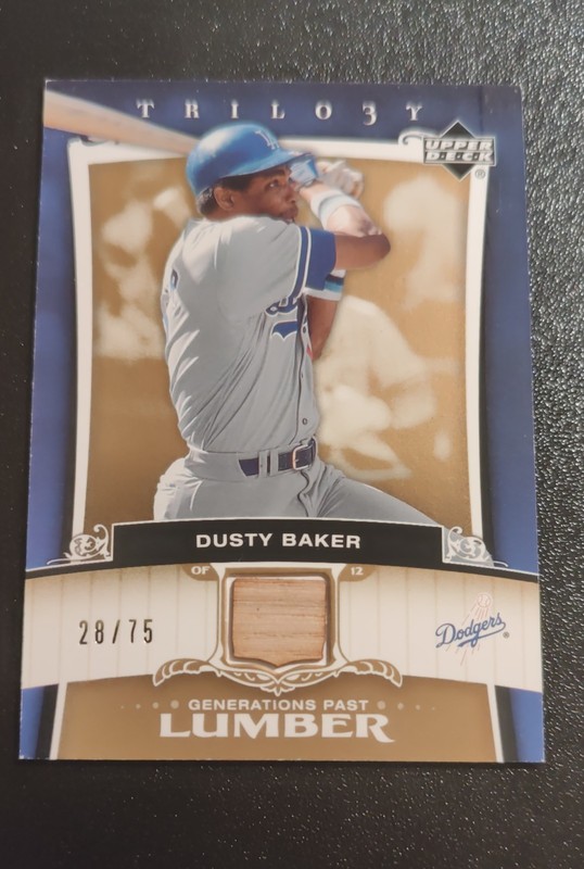 2005 Upper Deck Trilogy - Generations Past Dusty Baker Gold Lumber 28/75 (MEM)