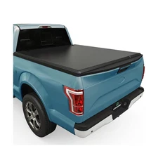 AUTOSAVER88 Soft Quad-fold Truck Bed Tonneau Cover Compatible with 2015-2025 ...