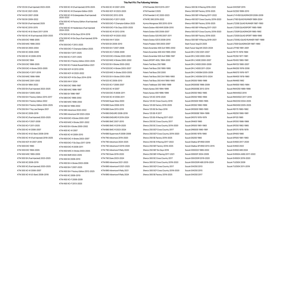 Eslabón maestro de cadena de junta tórica Tusk 520 para POLARIS Outlaw 525 IRS 2007-2011 Foto 4 de 4