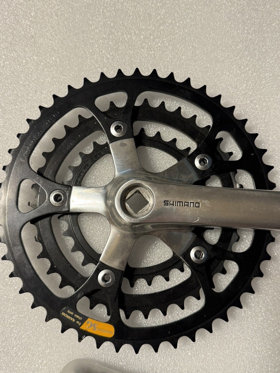 Vintage Shimano Deore XT Fc-m730 MTB Crankset 175mm Crank Arms 5