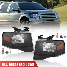 For Ford Expedition 2007-2014 Black Factory Style Headlights Wbulbs Pair Dot For Ford Expedition 2007-2014 Black Factory Style Headlights Wbulbs Pair Dot