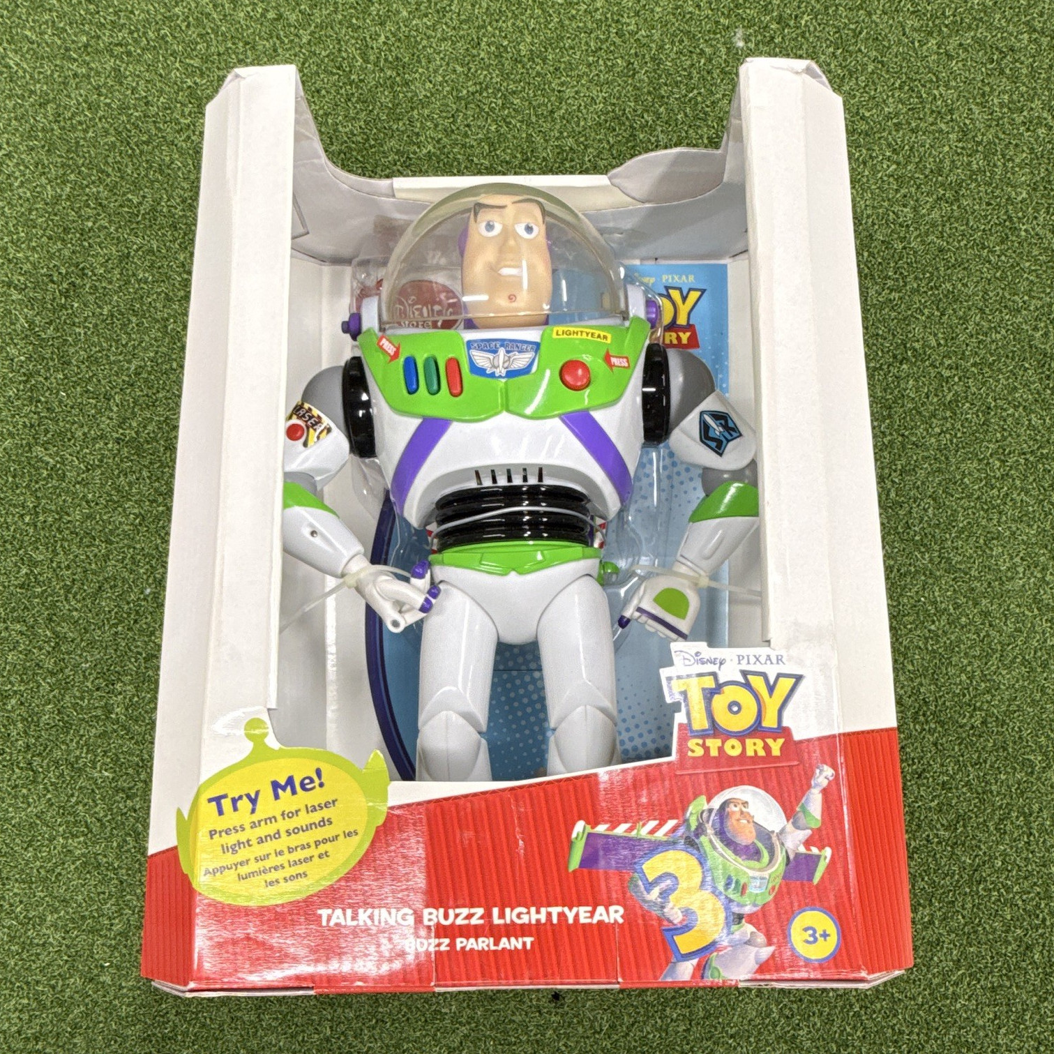 Disney Store Toy Story 3 Buzz Lightyear Talking Figure w/ Laser Light & Sounds