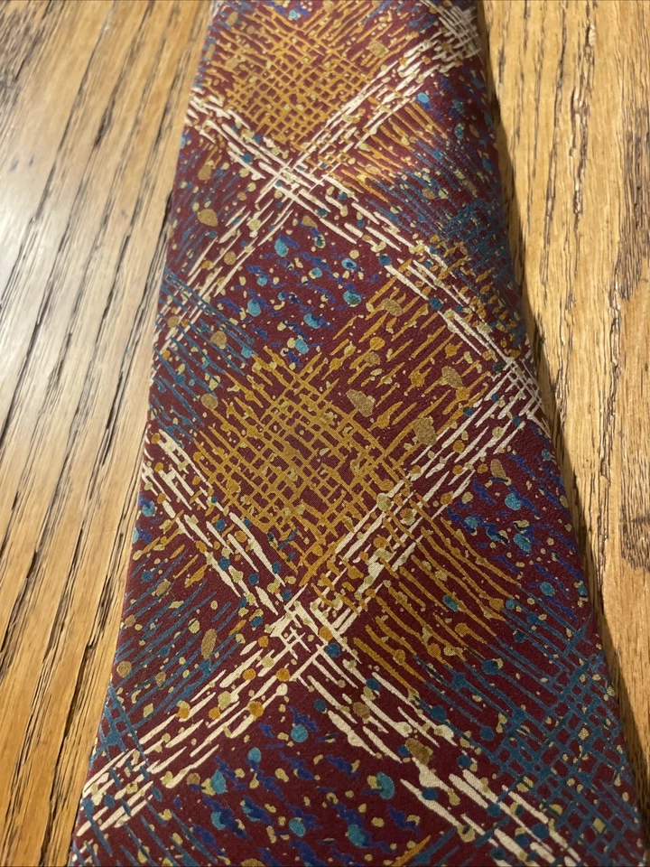 Corbata Missoni Abstracta Salpicadura Seda Vintage Usada en Excelente Condición para Hombre Hecha en España Foto 3 de 4