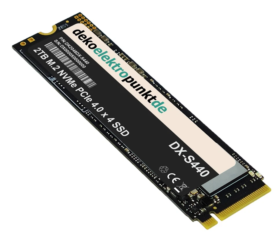 2TB M.2 NVMe Gen4 SSD Festplatte passend für Mac Pro Tower - Bild 2 von 3