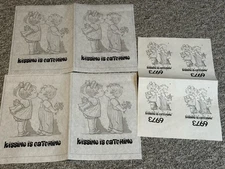 TRI CHEM 6973 7335 KISSING IS CATCHING GIRL BOY FLOWERS w/ Instructions