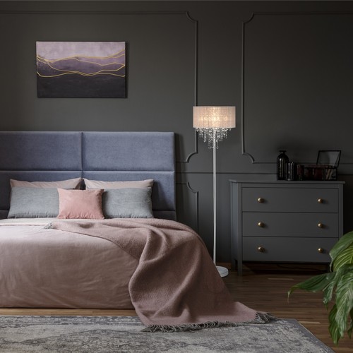 Lampara pie organza 196 cm 4,8 kg lámpara decorativa lámpara de lectura alta - Imagen 5 de 10