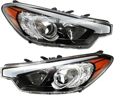 Fits 2014 2015 2016 Forte Halogen Headlight Left&Right [Bulbs Included]- Not LED