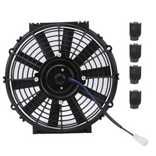 10in Slim Electric Cooling Fan 2100RPM Air Flow Universal Black PPPL
