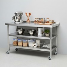 60-180cm 3 Tiers Commercial Stainless Steel Kitchen Food Prep Work Table Bench