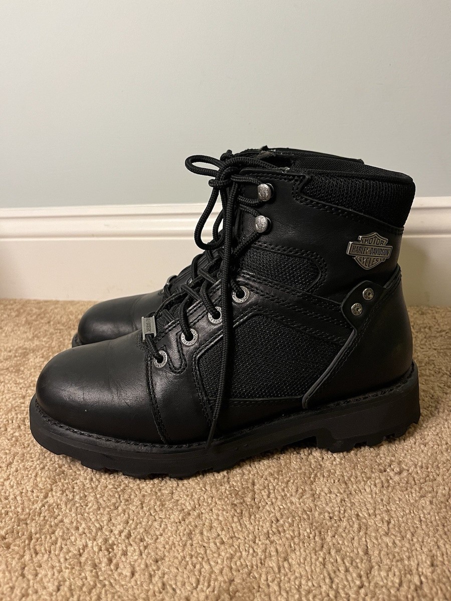 Harley-Davidson Black Leather Combat Boots s-l400.jpg main image 2