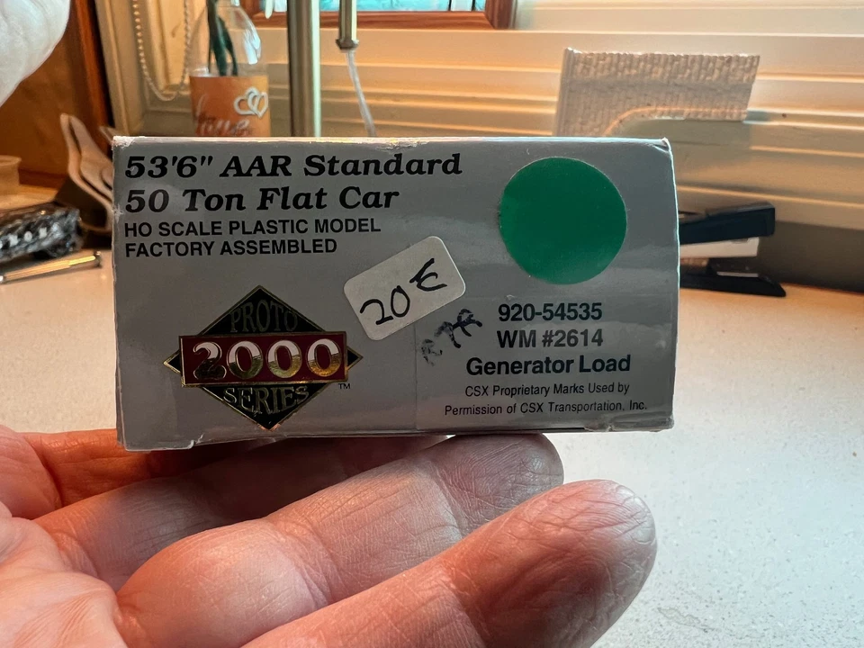 HO Proto 2000 Western Maryland 53’ 6” AAR 50 Ton Flat Car with Load WM #2614 OB - Image 2 of 4