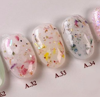 BEVLAH Rococo Fantasy Collection 3SET Art Gel Nail Flower Glitter Nail K-Beauty
