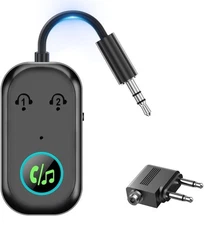 Bluetooth Transmitter Receiver, 3.5MM to Bluetooth 5.3 Transmitter, 2-in-1 Ai...