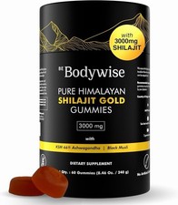 Pure Himalayan Shilajit Gold Gummies 3000mg 60ct Fulvic Acid Ashwagandha Organic