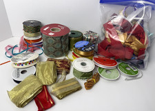 About 2 lbs of Mixed Ribbons Various Colors, Textures, Sizes for Holiday, Gifts