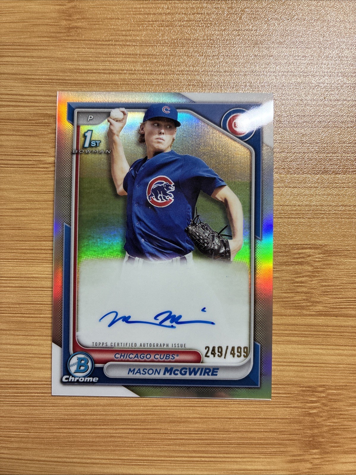 2024 Bowman Chrome MASON MCGWIRE 1st AUTO Prospect Refractor /499