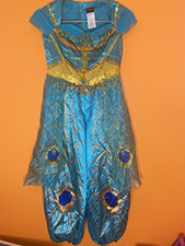 Disney Aladdin Jasmine Child Girl Costume Dress, Blue/Gold, Size M