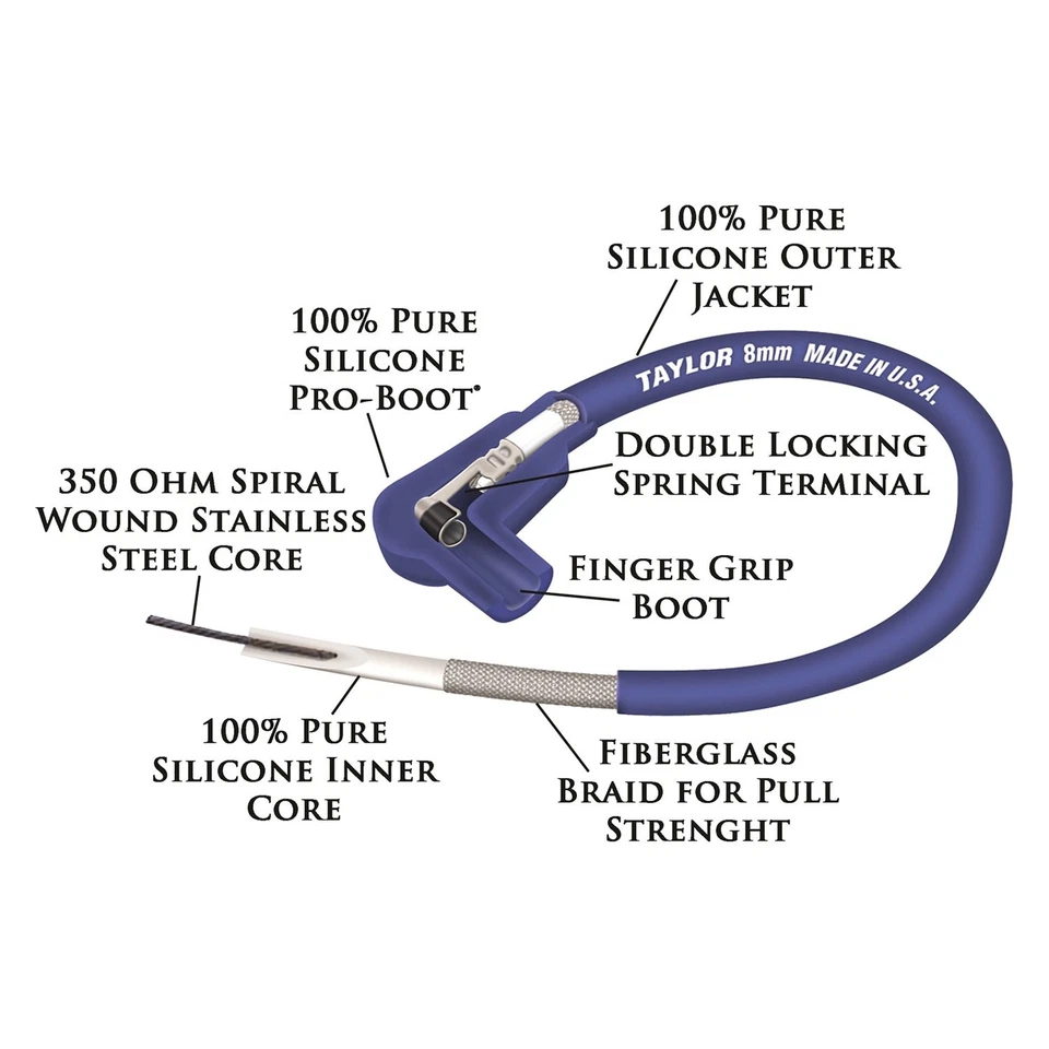 For Dodge Ram 1500 1994-2003 Taylor Cable 74676 Spiro-Pro Ignition Wire Set - Image 3 of 4