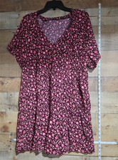 Women's Old Navy Floral V-Neck Mini Summer Dress Size 1X/2X WITH POCKETS