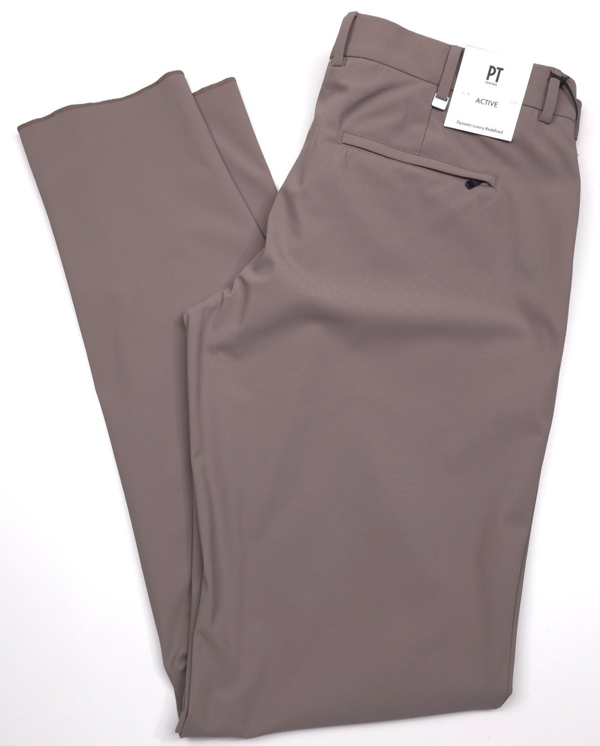 PT Torino Kinetic Epsilon Active Dress Pants Mens Size 40 EU 56 Solid Taupe 57990₽