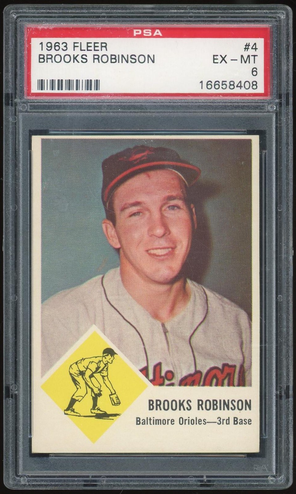 1963 Fleer #4 Brooks Robinson PSA 6 *8408