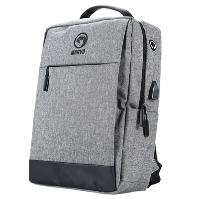 Laptop-Rucksack Marvo grau mit externem USB-Anschluss