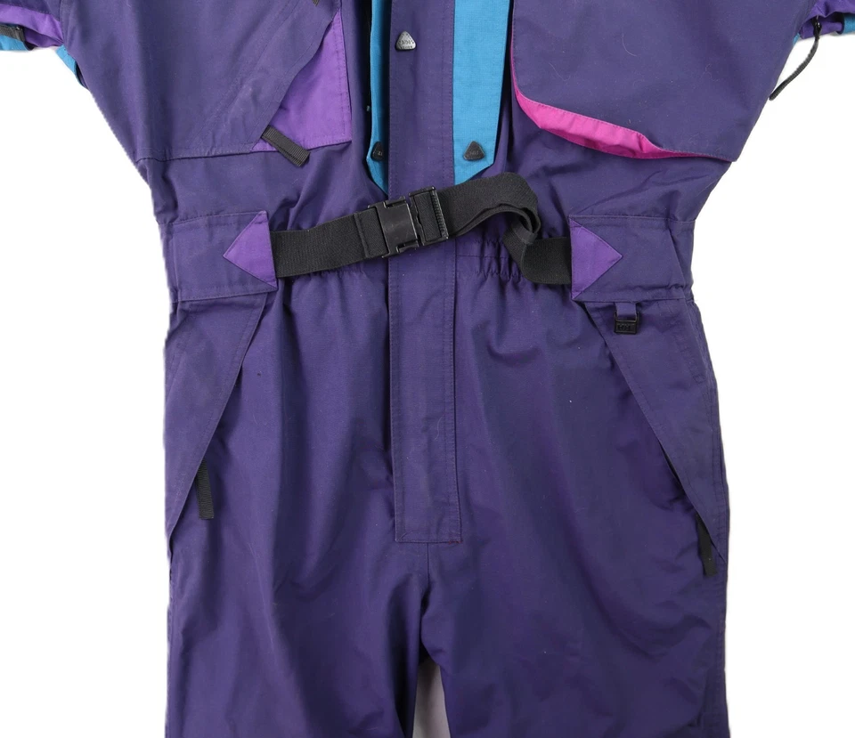 HELLY HANSEN Equipe ESQUÍ EE. UU. Para hombres Mediano Traje de Nieve Una Pieza Retro Azul Mono Foto 2 de 4