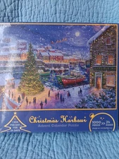 Christmas Harbour 1000 Piece Puzzle by Taozi & Lizhi - Complete