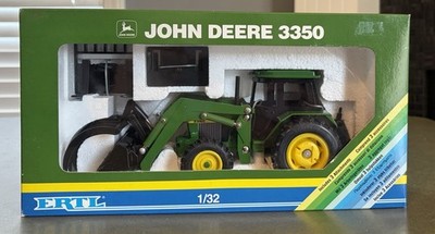ERTL John Deere 3350 Tractor With 2 Attachments Scale 1/32 #5647