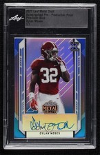 2021 Leaf Metal Draft Pre-Production Proof Blue Rainbow 1/1 Dylan Moses Auto n1u