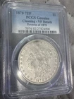 1878 P 7TF Morgan Silver Dollar PCGS Genuine Cleaned- XF Detail Reverse of 1878