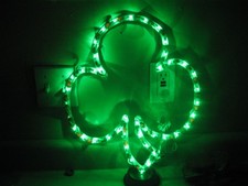 Vintage 17" Lighted St.Patrick's Day Irish Shamrock Window Silhouette Decor 2002