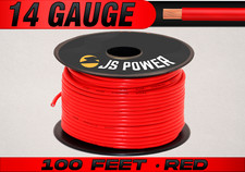 14 GA Gauge - RED - 100 Foot Spool Primary Wire Remote Cable for Auto Home CCA