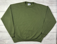 Vintage Lee Heavyweight Sweatshirt Size XLT Green Blank Made in USA 90s