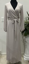 Show Me Your Mumu Lady Long Sleeve Wrap Maxi Dress Show Me The Ring Crisp Sz S