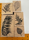 Leaf Set of 5 Rubber Stamps by Various Manufacturers